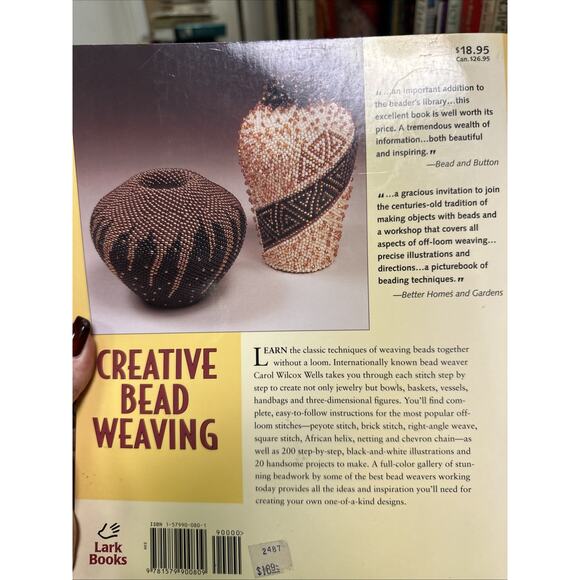 Needlepoint Beading Books: Peyote Stitch-Cook/Star & Creative Bead Weaving-Wells - Picture 2 of 8